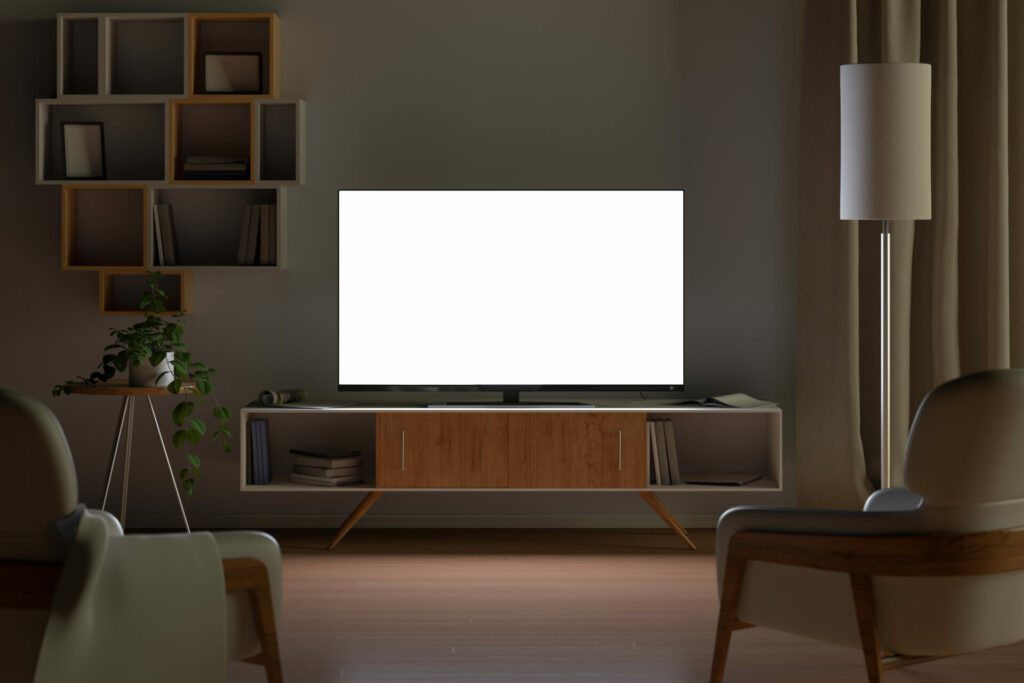 يمكن تزيين جدار التلفاز برفوف ذات أشكال مختلفة